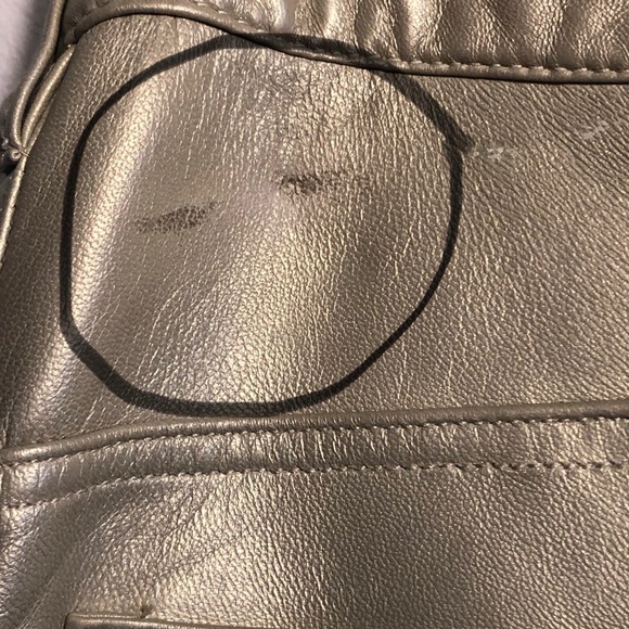 Express Gold Leather Pants size 1/2 - Picture 8 of 8